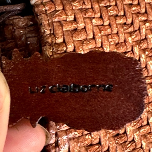 Liz Clairborne Y2K Brown Wicker Weave Shoulder Bag - Picture 3 of 6